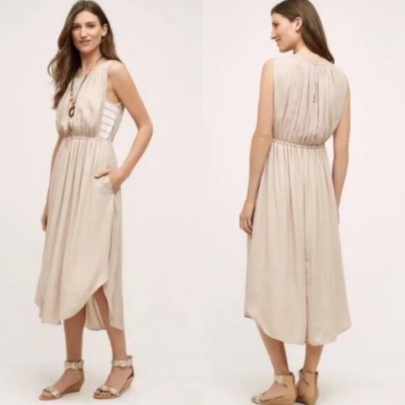 Anthropologie Dolan Costa Layered Midi Dress • Small Petite • Flowy Silhouette - Picture 1 of 15